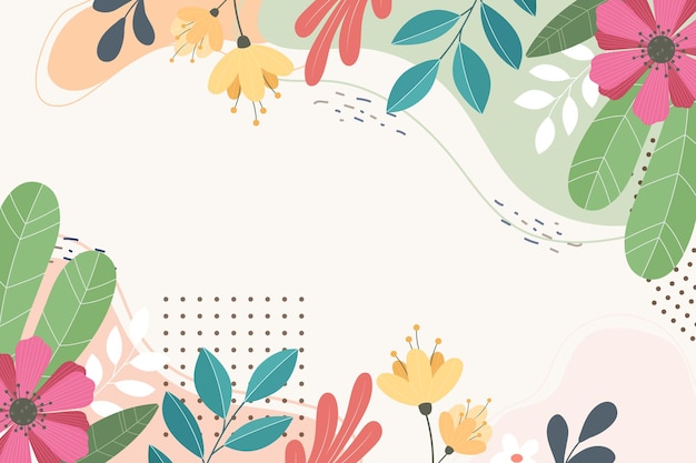 fond floral plat abstrait