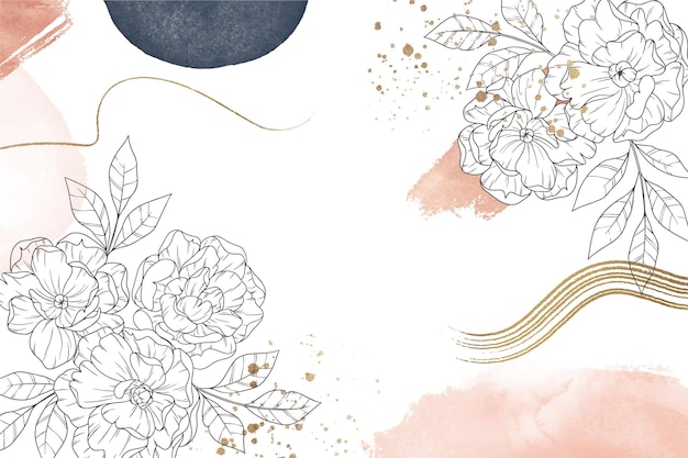 Fond floral de style abstrait