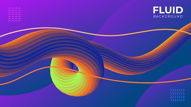 Fond fluide 3d abstrait moderne