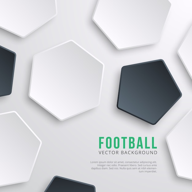 Fond De Football Hexagonal Géométrique