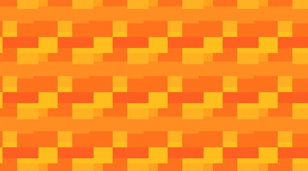 Vecteur fond de forme de pixels jaunes et orange