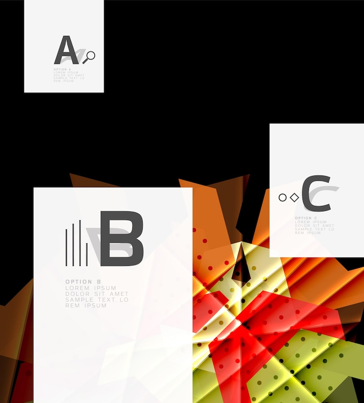 Vecteur fond de formes abstraites colorées design minimaliste