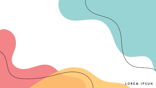 Fond de formes fluides minimalistes dessinés à la main
