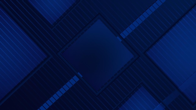 Fond de formes géométriques abstraites bleu et noir Modèle de présentation de modèle de bannière de conception graphique abstraite vectorielle