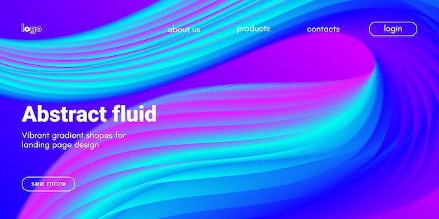 Fond Futuriste Fluide Avec Une Forme Fluide D'onde Colorée