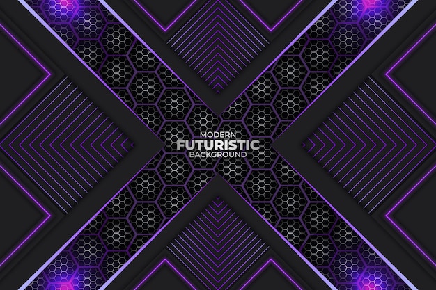 Fond futuriste foncé et violet