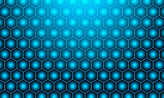 Fond futuriste hexagonal