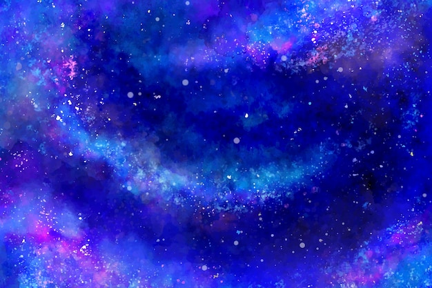 Vecteur fond de galaxie aquarelle peinte à la main