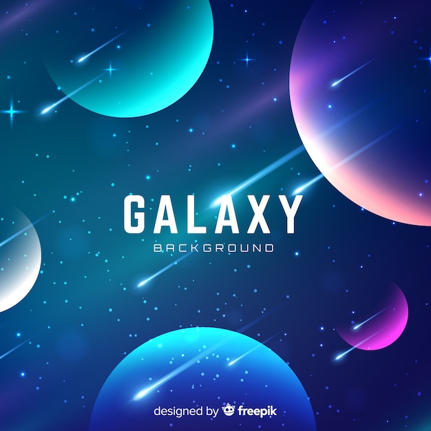Fond de galaxie colorée avec un design réaliste