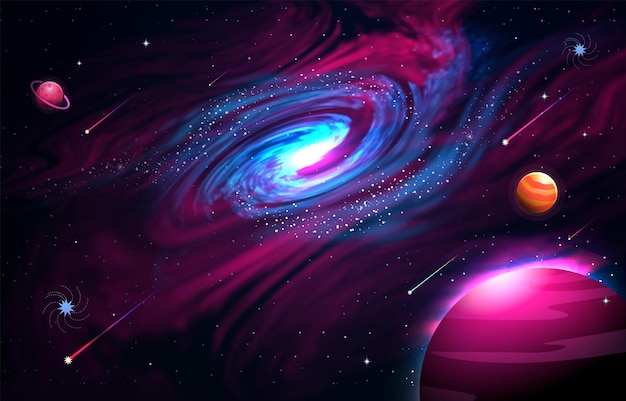 Fond de la galaxie spatiale