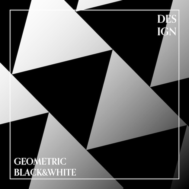 Fond géométrique triangle noir et blanc Illustration vectorielle