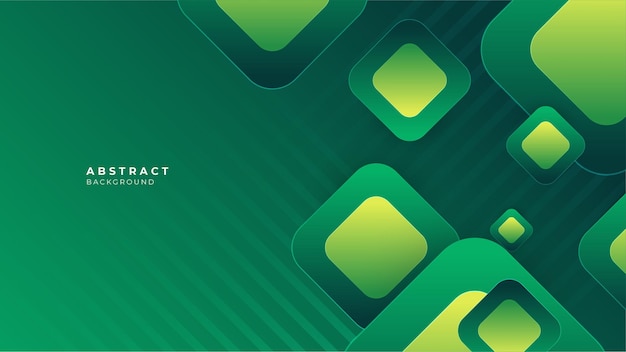 fond géométrique vectoriel abstrait vert et jaune