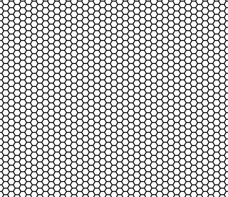 Vecteur fond de grille à mailles hexagonales