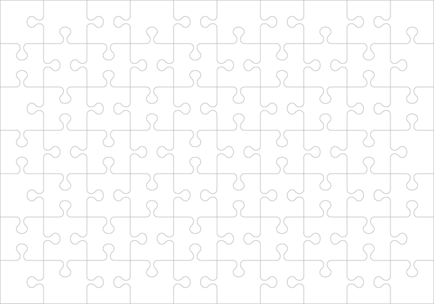 Fond de grille de puzzle Modèle de section de puzzle Jeu de remue-méninges Illustration vectorielle