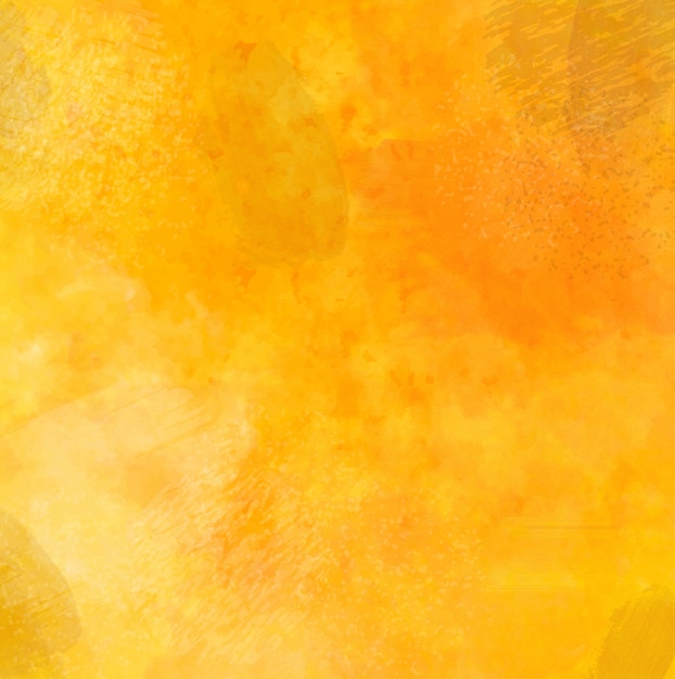 Fond grunge jaune avec des coups de pinceau et aquarelle