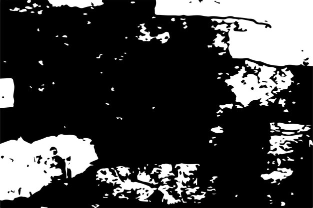 Fond grungy en détresse monochrome en texture noir et blanc avec des taches sombres, rayures et li
