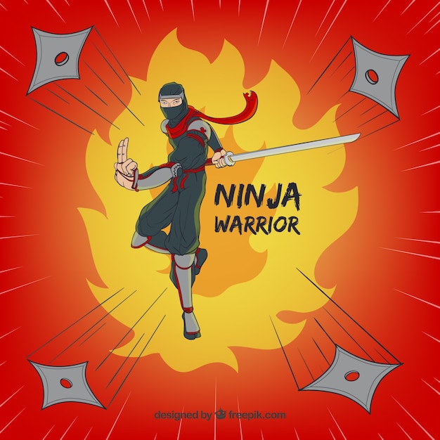 Fond de guerrier ninja