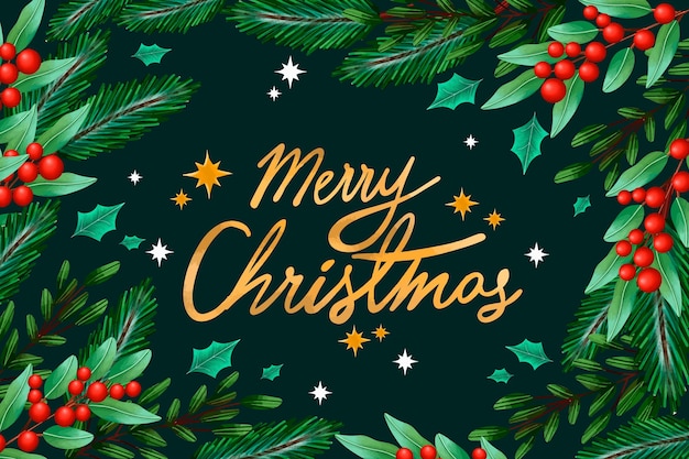 Fond de gui aquarelle joyeux noël
