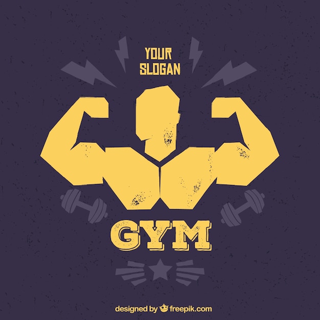 Vecteur fond de gym avec une phrase inspirante