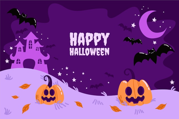 Fond d'halloween dessiné à la main