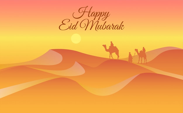 Vecteur fond heureux eid mubarak