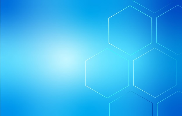 fond hexagonal avec gradient bleu