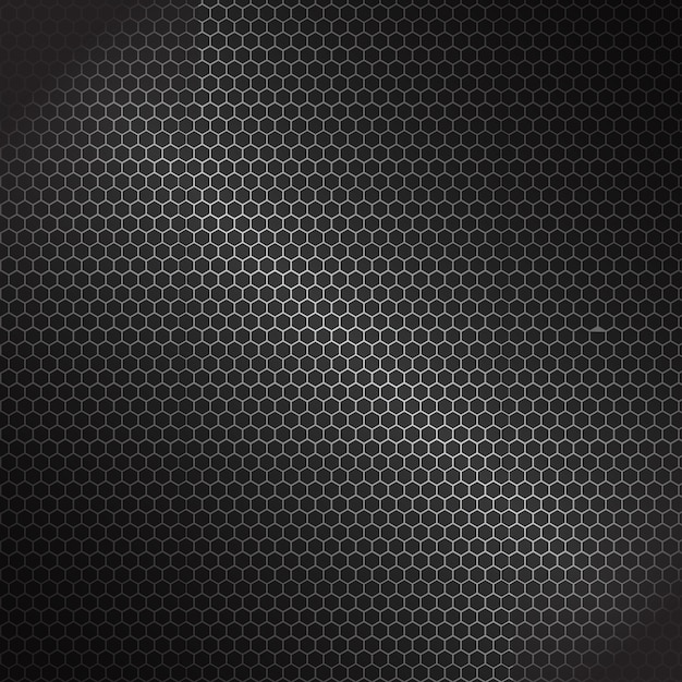 Fond Hexagonal De Métal Noir