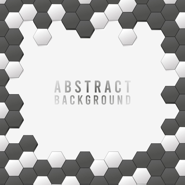 Vecteur fond d'hexagone de forme géométrique abstraite, fond abstrait géométrique avec des hexagones