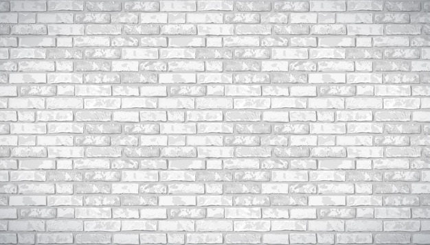 Fond horizontal de modèle de mur de brique vecteur réaliste