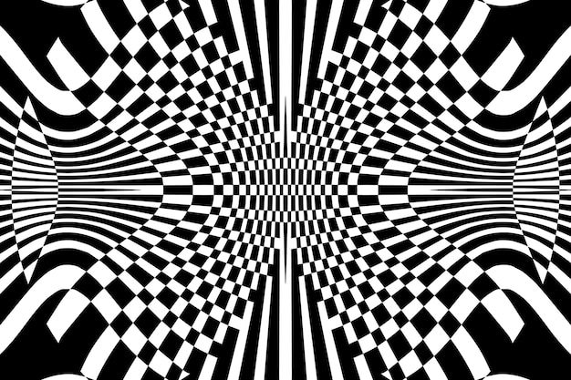 Vecteur fond d'illusion d'optique dessiné à la main