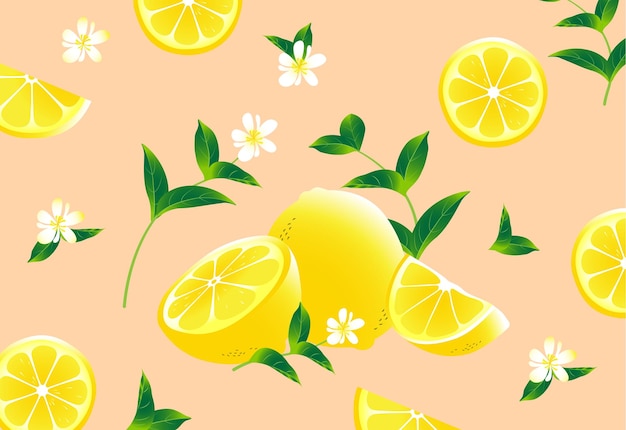 Fond D'illustration De Citron Frais