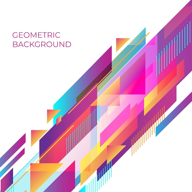 Fond d'illustration de conception vectorielle géométrique abstraite