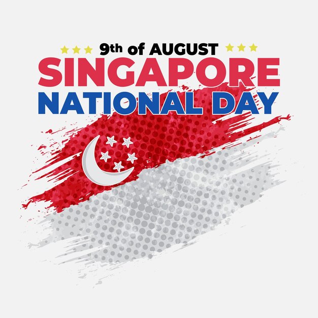 Fond D'illustration De La Journée Nationale De Singapour