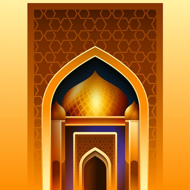 Vecteur fond d'illustration de mosquée mosquée pour ramadan kareem et fond eid mubarak