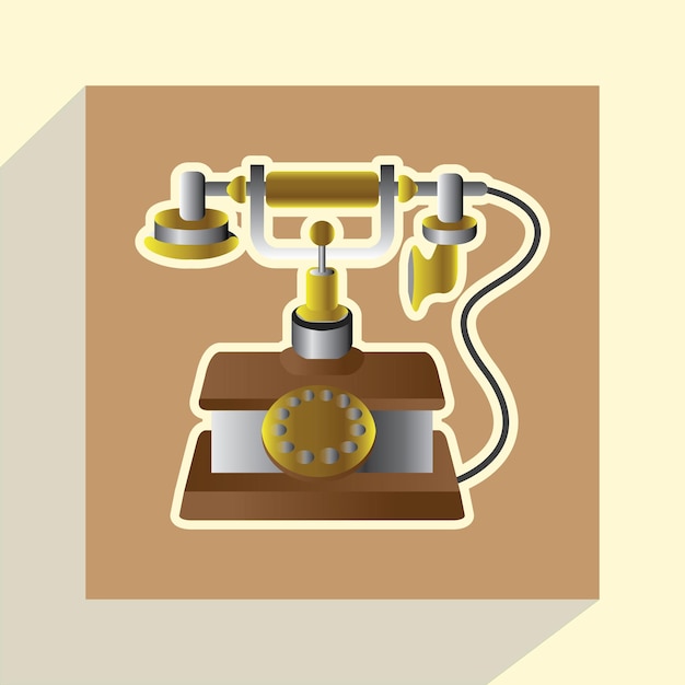 fond d'illustration vectorielle téléphone vintage