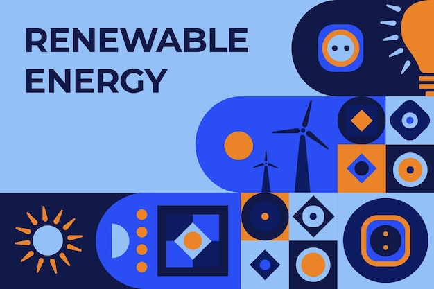 Vecteur fond d'infographie abstraite d'énergie éolienne d'énergie renouvelable