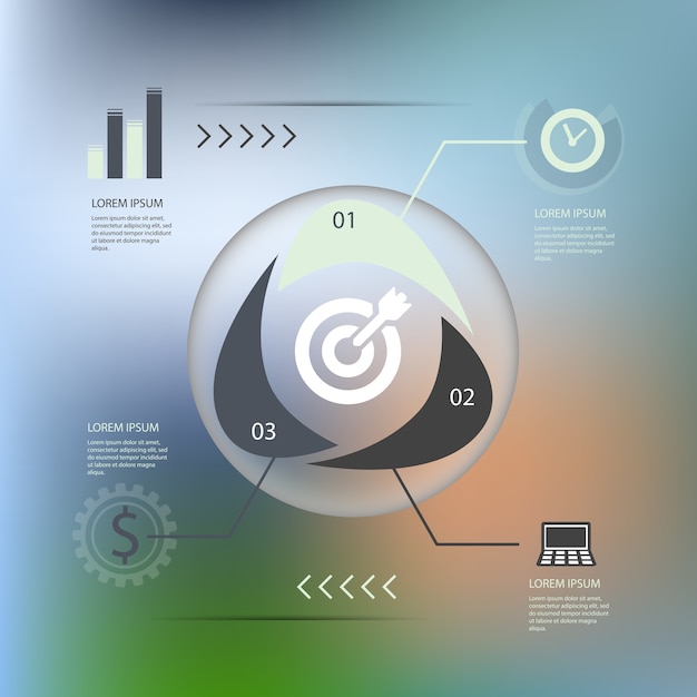 Vecteur fond d'infographie, modèle pour la conception de diagramme