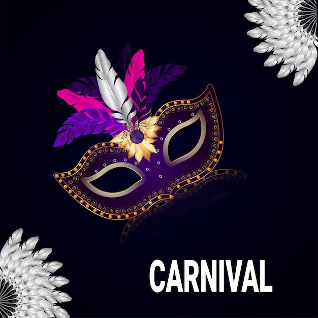 Vecteur fond d'invitation de fête d'événement brésilien de carnaval