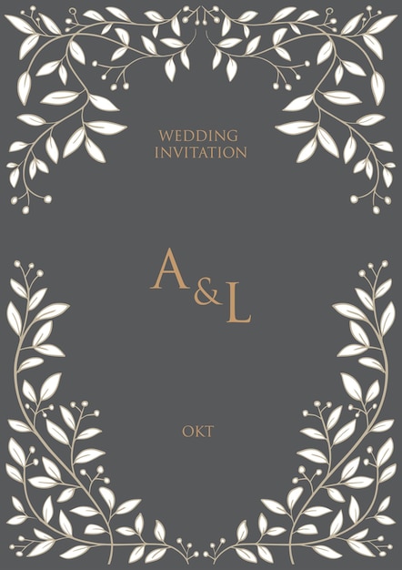 Vecteur fond d'invitation de mariage