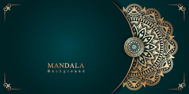 Fond Islamique Arabesque Mandala Doré Pour Le Festival Milad Un Nabi