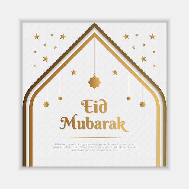 Vecteur fond islamique ornemental de luxe eid mubarak avec motif islamique