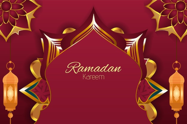 Fond Islamique Ramadan Kareem Avec élément