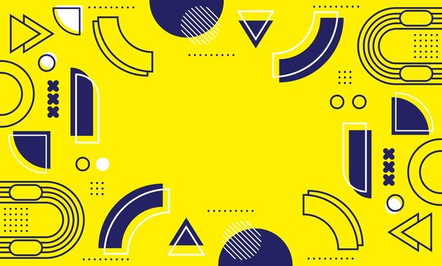 un fond jaune avec des cercles bleus et blancs et un fond bleu et jaune