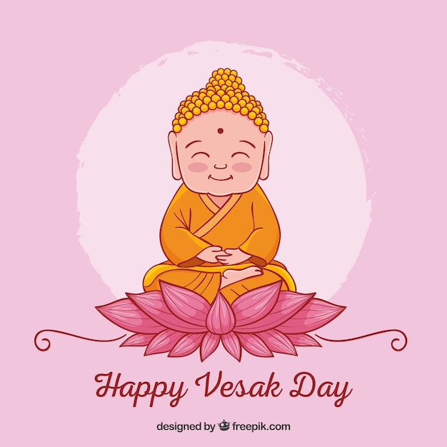 Vecteur fond de jour heureux vesak