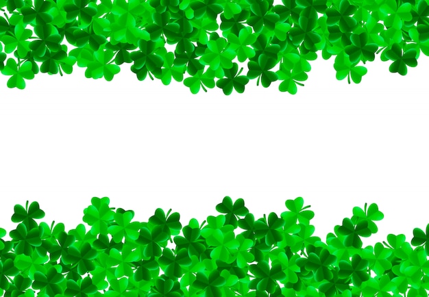 Fond de jour de Saint Patrick avec trèfle trèfle