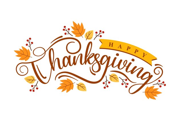 Fond de jour de Thanksgiving. Saison d'automne au design plat dessiné à la main