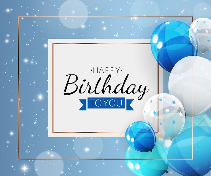 Vecteur fond de joyeux anniversaire avec des ballons.