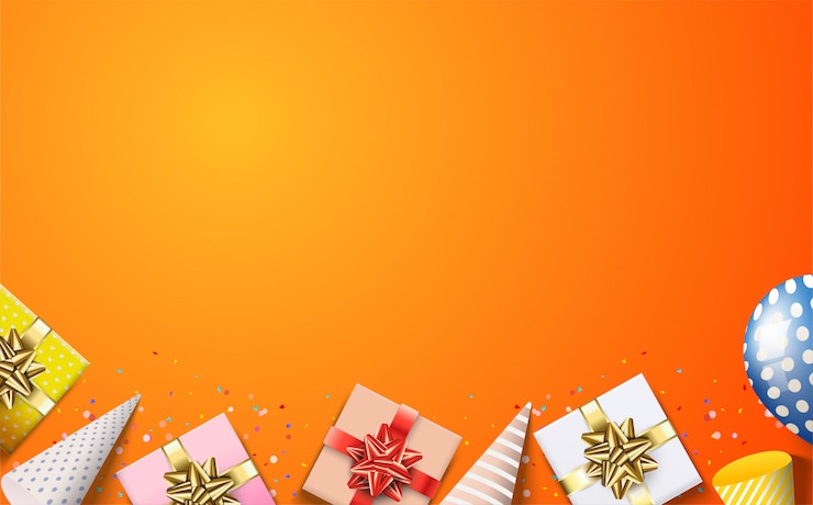 Vecteur fond de joyeux anniversaire avec des illustrations de différents types de ballons 3d
