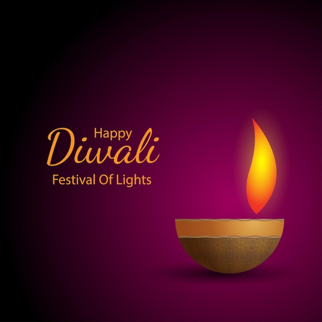 Fond De Joyeux Diwali Réaliste Pour Publication Sur Les Réseaux Sociaux