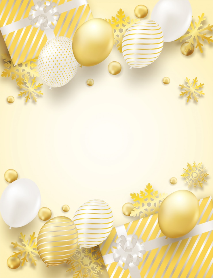 Vecteur fond de joyeux noël avec décoration dorée